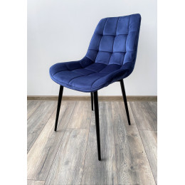 Стул ХОФМАН, цвет темно-синий #H60, велюр / черный каркас 4 шт./1 к М-City