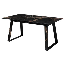 Стол Франк 160 МЕЙДЖИК, стекло / МЕЙДЖИК-ЧЕРНЫЙ М-City