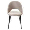 Стул MAX латте #25, велюр / черный каркас М-City
