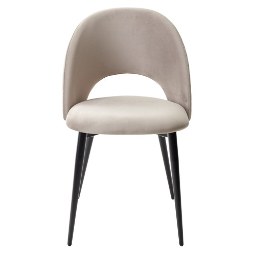 Стул MAX латте #25, велюр / черный каркас М-City