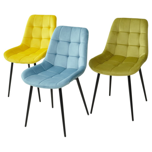 Стул ХОФМАН, цвет оливковый #H25, велюр, 4 шт./1 к / черный каркас М-City