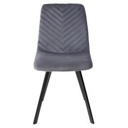 Стул ELODIE BLUVEL-14 серый, велюр/ черный каркас М-City