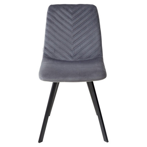 Стул ELODIE BLUVEL-14 серый, велюр/ черный каркас М-City