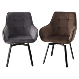 Стул MAVERICK BLUVEL-38 LATTE/ черный каркас, поворот.360 град. М-City