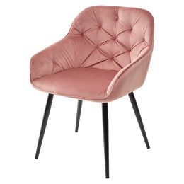 Стул BREEZE BLUVEL-52 PINK/ черный каркас, велюр М-City
