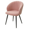 Стул Зефир Teddy 026 Розовый, велюр/черный каркас M-City