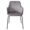 Стул AMARETTO VBP203 античный серебристо-серый/ черный каркас, М-City