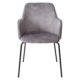 Стул AMARETTO VBP203 античный серебристо-серый/ черный каркас, М-City