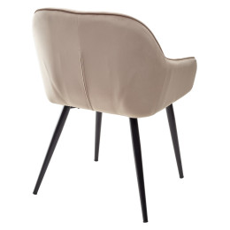 Стул BREEZE BLUVEL-40 BEIGE/ черный каркас, велюр М-City