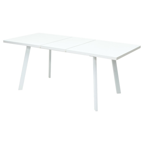 Стол ФИН 140 Белый, стекло/ Белый каркас М-City