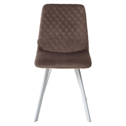 Стул DAIQUIRI BLUVEL-38 LATTE / белый каркас, велюр М-City