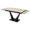 Стол Ниагара 140 Темный беж, керамика / черный каркас М-City