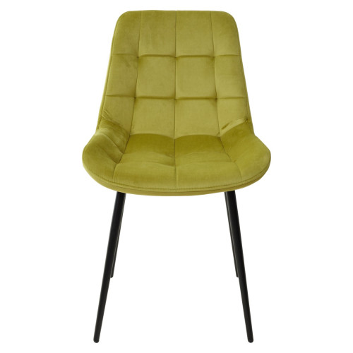 Стул ХОФМАН, цвет оливковый #H25, велюр, 4 шт./1 к / черный каркас М-City