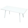 Стол ФИН 140 Белый, стекло/ Белый каркас М-City