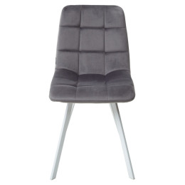 Стул CHILLI SQUARE G108-12 антрацит/ белый каркас, велюр М-City