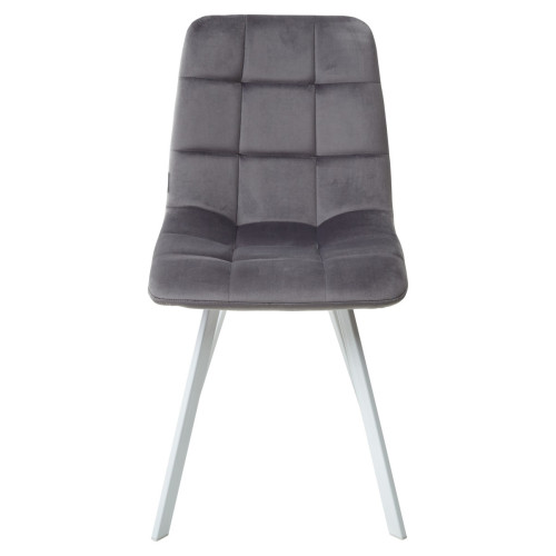 Стул CHILLI SQUARE G108-12 антрацит/ белый каркас, велюр М-City