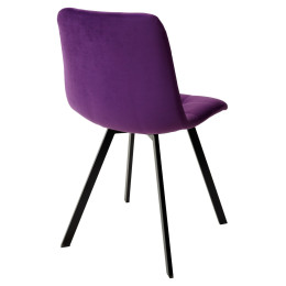 Стул CHILLI-Q SQUARE фиолетовый #H38, велюр / черный каркас М-City