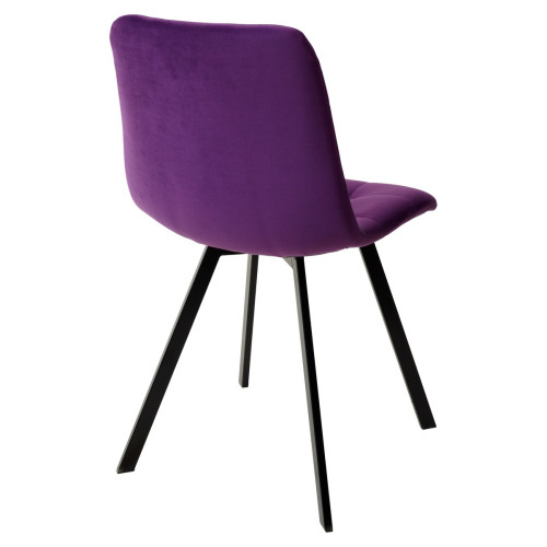 Стул CHILLI-Q SQUARE фиолетовый #H38, велюр / черный каркас М-City
