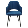 Стул FANTINE-LA СИНИЙ #29, велюр / черный каркас М-City