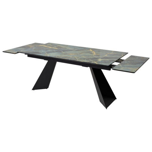 Стол Купер 160 ШТОРМ, стекло / ЧЕРНЫЙ М-City