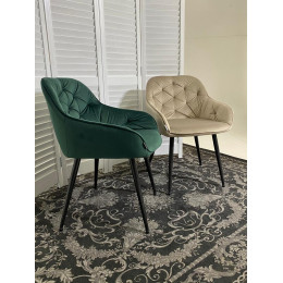 Стул BREEZE BLUVEL-40 BEIGE/ черный каркас, велюр М-City