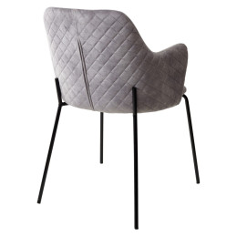 Стул AMARETTO VBP203 античный серебристо-серый/ черный каркас, М-City