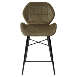 Полубарный стул MARCEL BLUVEL-77 ASH GREEN (H=65cm), велюр М-City