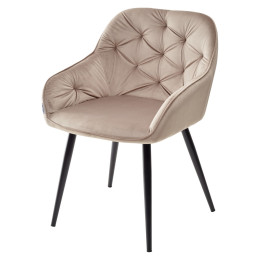 Стул BREEZE BLUVEL-40 BEIGE/ черный каркас, велюр М-City