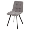 Стул CHILLI-Q SQUARE светло-серый #26, велюр / черный каркас М-City