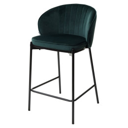 Полубарный стул WENDY BLUVEL-78 GREEN (H=65cm), велюр М-City