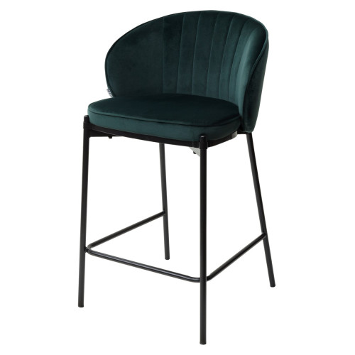 Полубарный стул WENDY BLUVEL-78 GREEN (H=65cm), велюр М-City