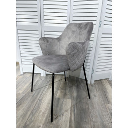 Стул AMARETTO VBP203 античный серебристо-серый/ черный каркас, М-City