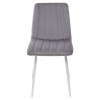 Стул DUBLIN G062-40 серый, велюр / белый каркас М-City