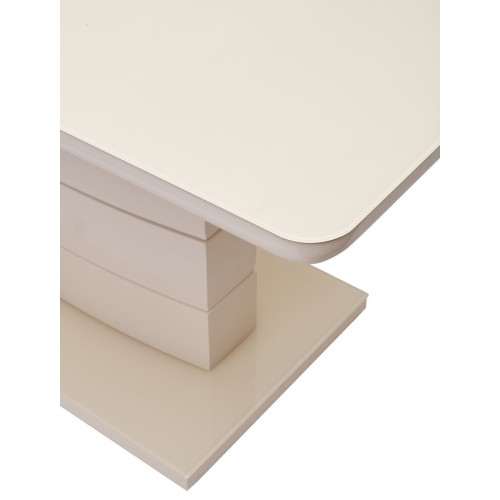 Стол ALTA 140 BEIGE / супер бежевое глянцевое стекло М-City