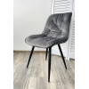 Стул MONACO UF910-05 DARK GREY, велюр/черный каркас M-City