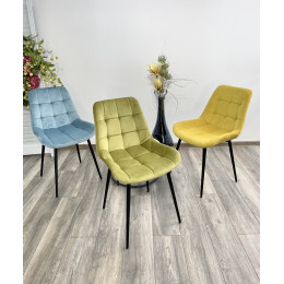 Стул ХОФМАН, цвет оливковый #H25, велюр, 4 шт./1 к / черный каркас М-City