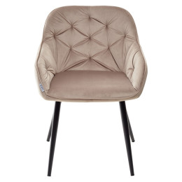 Стул BREEZE BLUVEL-40 BEIGE/ черный каркас, велюр М-City