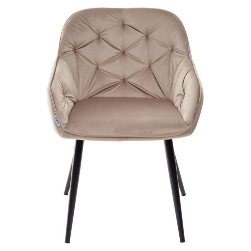 Стул BREEZE BLUVEL-40 BEIGE/ черный каркас, велюр М-City