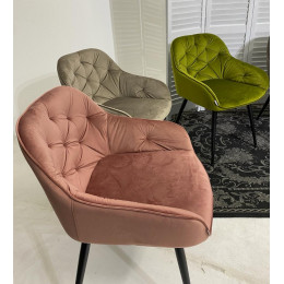 Стул BREEZE BLUVEL-52 PINK/ черный каркас, велюр М-City