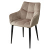 Стул HECTOR BLUVEL-40 BEIGE, велюр/ черный каркас М-City