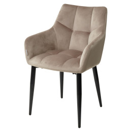 Стул HECTOR BLUVEL-40 BEIGE, велюр/ черный каркас М-City
