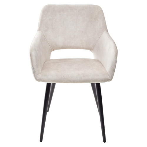 Стул ALLY VBP-206 античный светло-бежевый/ черный каркас M-City