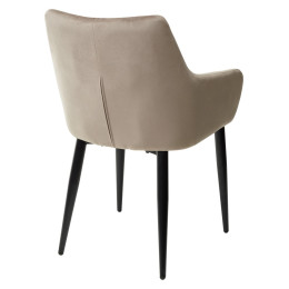 Стул HECTOR BLUVEL-40 BEIGE, велюр/ черный каркас М-City