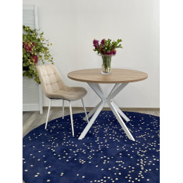 Стол ВЕГА D100 Дуб Канзас/ белый каркас М-City