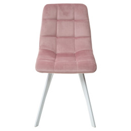 Стул CHILLI SQUARE G108-15 пепел розы/ белый каркас, велюр М-City
