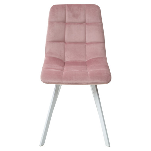 Стул CHILLI SQUARE G108-15 пепел розы/ белый каркас, велюр М-City