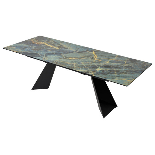 Стол Купер 160 ШТОРМ, стекло / ЧЕРНЫЙ М-City