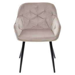 Стул BREEZE G108-10 светлый кварц/ черный каркас, велюр М-City