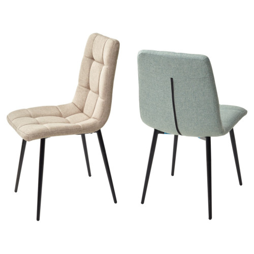 Стул ДИЛАН, цвет темно-бежевый #08, ткань / черный каркас М-City