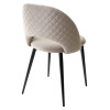 Стул MAX латте #25, велюр / черный каркас М-City